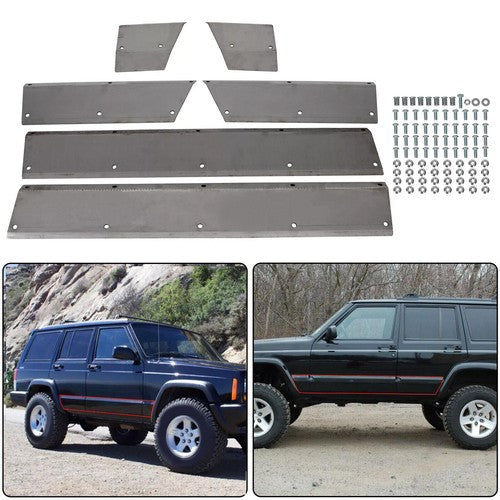 Lower Door Side Panel Armor for Jeep Cherokee XJ 4-Door 1984-2001