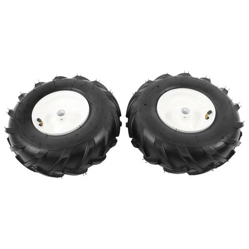 DURAFORCE 13x5.00-6" Rubber Tiller Tire & Wheel 1" Axle Size For Garden Tractor Tire 2Pack