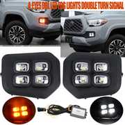 DURAFORCE FOR 2016-2023 Toyota Tacoma SR SR5 Fog lights 4-Eyes DRL LED Double Turn Signal