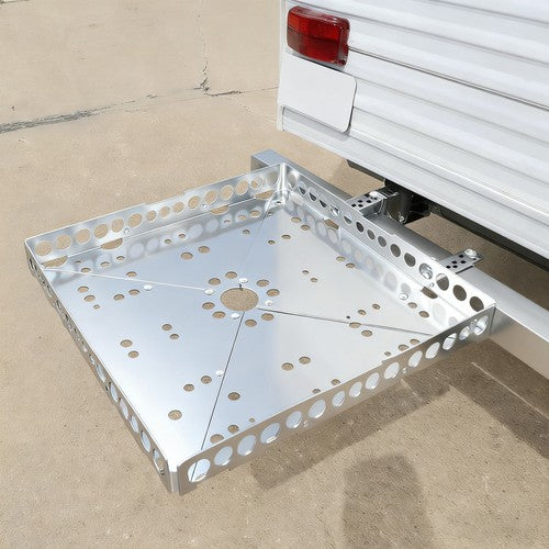 DURAFORCE Zinc-Plated For RV Steel Bumper-Mounted Generator & Cargo Carrier Tray Kit