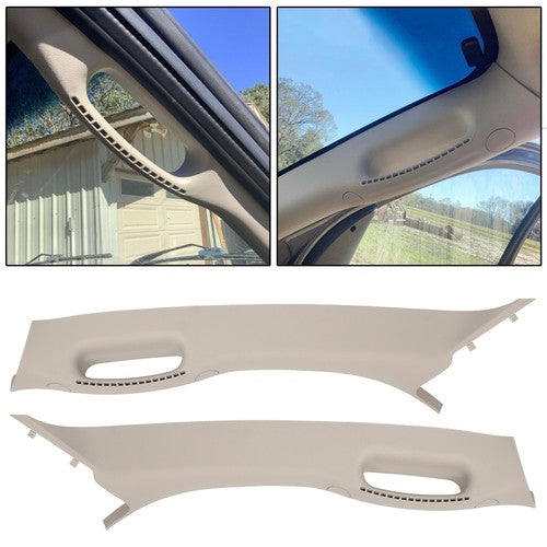 DURAFORCE Pair Pull Grab Handle A Pillar Windshield Post Trim for 2002 2010 Dodge Ram