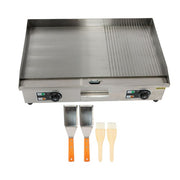 DURAFORCE 30 Inch Commercial Electric Griddle 3000W Countertop Teppanyaki Grill 122℉-572℉