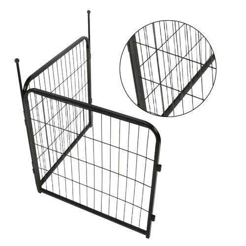 DURAFORCE 12 Panels 24x24 inch Dog Playpen Crate Fence Pet PlayPen Exercise Cage