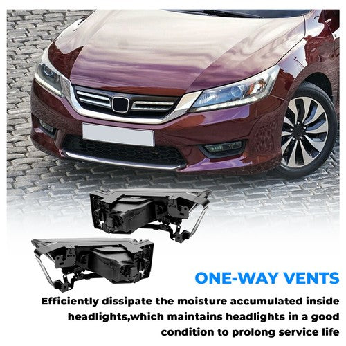 Fit for 2013 2014 2015 Honda Accord Sedan Smoke Front Bumper Fog Lights Bulbs