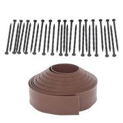 DURAFORCE Garden Edging Kit With Anchoring Spikes Plastic No Dig Lawn Border L-shaped Lawn