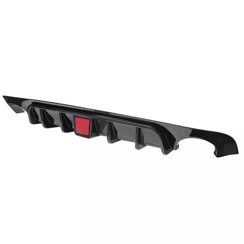 DURAFORCE Rear Bumper Diffuser Lip W/ Brake LED Glossy Black for Infiniti Q50 2018-2023