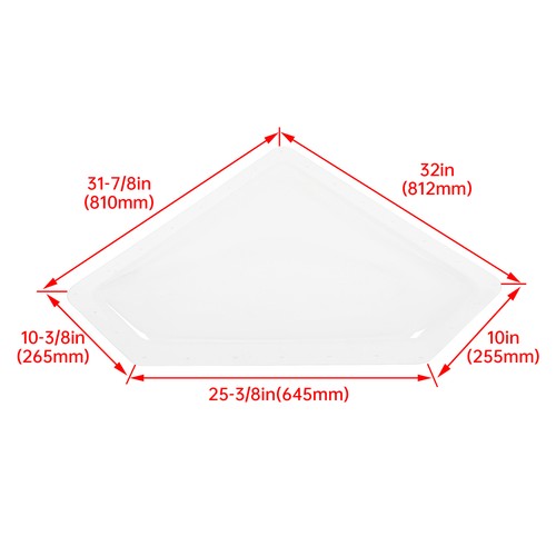 32x10 Clear Plastic Skylight Cover for Travel Trailer RV Camper Truck 01868
