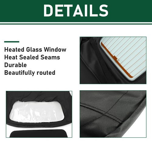 DURAFORCE For Ford Mustang 1994-2004 Convertible Soft Top w/ Heated Glass Window Sailcloth