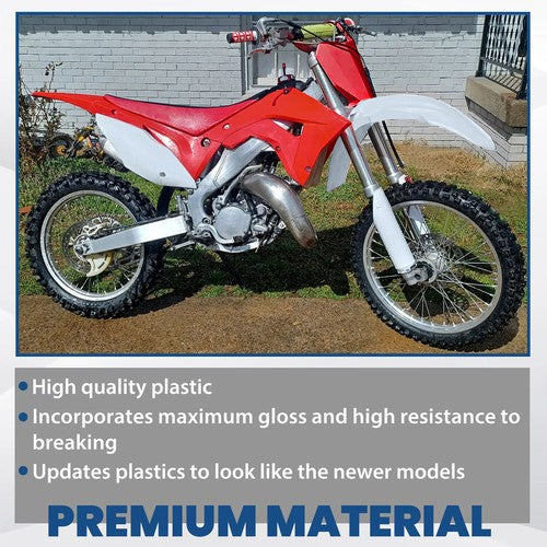 Restyle Plastic Kit Bodywork Fairing for 2002-2007 Honda CR125R CR250R Red White