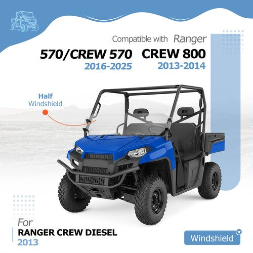 Front Half Windshield for Polaris Ranger 570 2017-2025