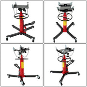 DURAFORCE Hydraulic Transmission Jack 2-Stage 1322-1660LBS Capacity 360° Swivel Wheel