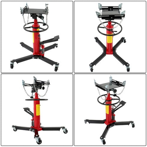DURAFORCE Hydraulic Transmission Jack 2-Stage 1322-1660LBS Capacity 360° Swivel Wheel