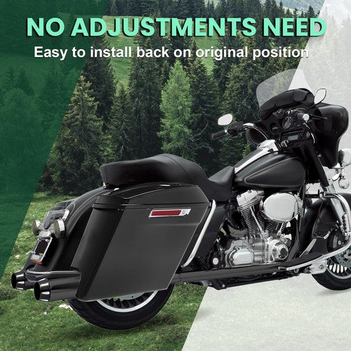 DURAFORCE 5" Stretched Hard Saddlebags For Harley Electra Road Street Glide Dyna 1993-2013