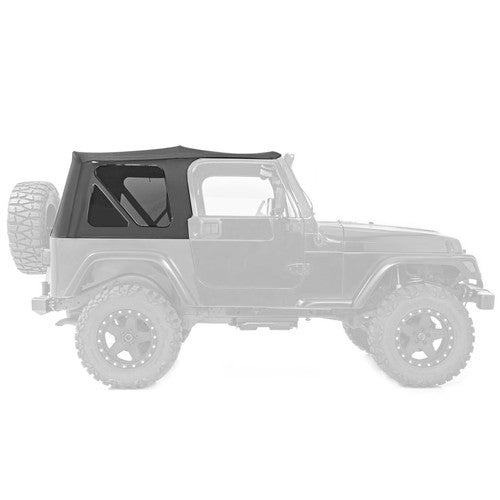 DURAFORCE 4 For Jeep Wrangler TJ Soft top Replacement, 97-06,w/Tinted Windows, Black Vinyl