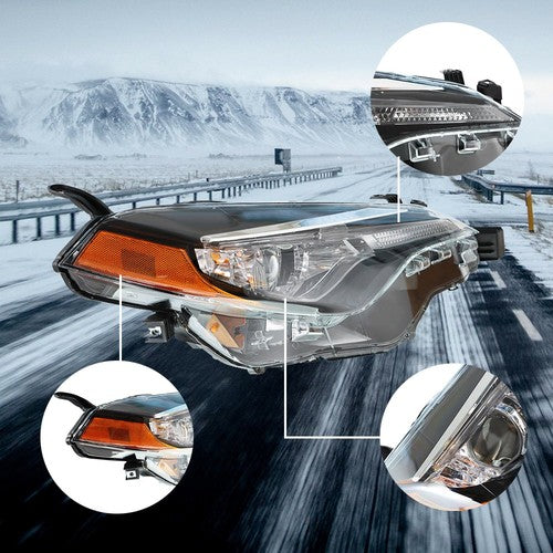 DURAFORCE For Toyota Corolla L Le Eco 2017-2019 Headlight Projector Set Halogen L+R Clear