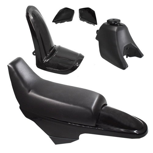 DURAFORCE Plastic Fender Body Seat Gas Tank Kit for Yamaha PW50 PY50 Black