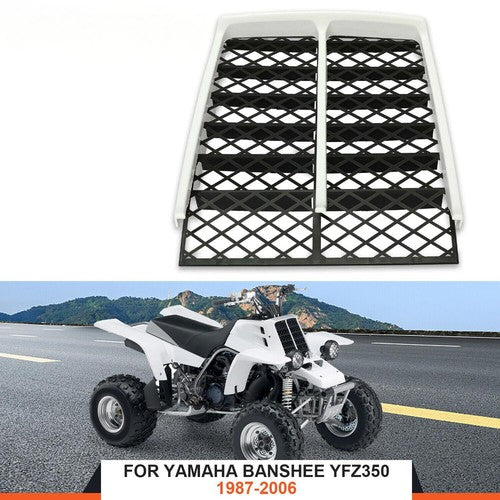 DURAFORCE White Radiator Cover Plus Grill for 1987-2006 Yamaha Banshee 350 YFZ350 Front Panel