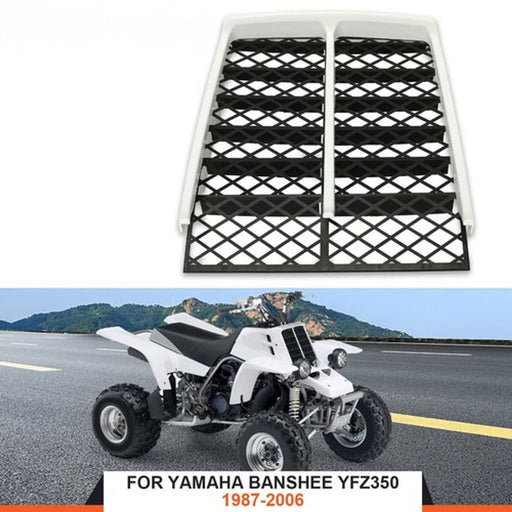 DURAFORCE White Radiator Cover Plus Grill for 1987-2006 Yamaha Banshee 350 YFZ350 Front Panel