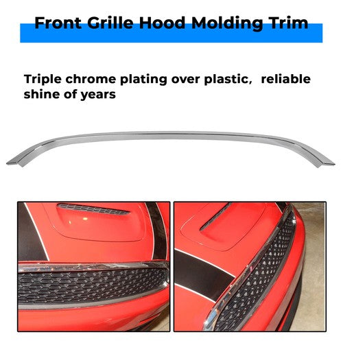 Chrome Grille Hood Molding Trim for 2007-2015 2009 Mini Cooper R55 R56 R58 R59