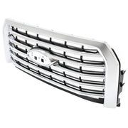 DURAFORCE FL3Z-8200-EA Chrome Front Upper Bumper Grille for Ford F-150 2015-2017