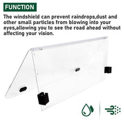 DURAFORCE Fold Down Clear Golf Cart Windshield Windscreen For 2000.5-Up Club Car DS