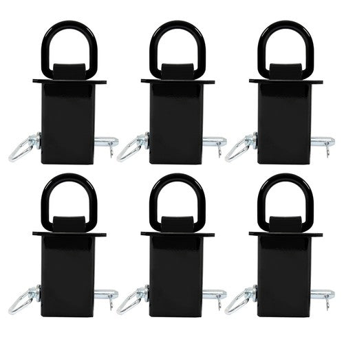 6 Pack Stake Pocket D Ring Tie Downs Utility for Flatbed Trucks and Trailer
