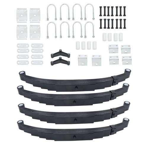 DURAFORCE Tandem Trailer Axle Suspension Kit For 7000lbs 6 Leaf Springs/U-bolt/Hanger Kit
