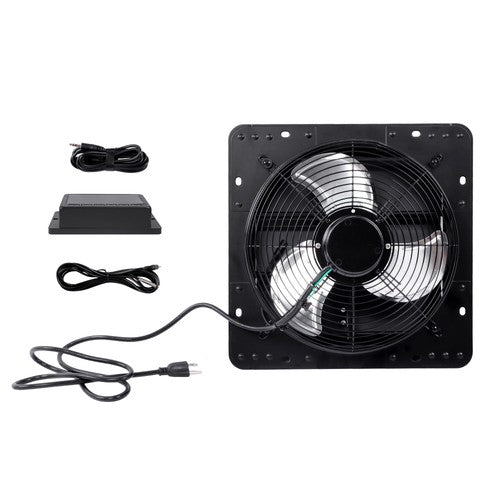 DURAFORCE High Speed 1600RPM 900CFM 1.7m Power 12'' Shutter Wall-Mount Attic Exhaust Fan
