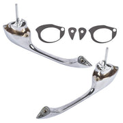 DURAFORCE 2x Chrome Exterior Door Handles Fits for Chevy Camaro Pontiac Firebird 1967-1969