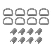 DURAFORCE {8 Pack} 5/8" Heavy Duty Weld-On Forged D Ring Fracture Strength 18000 LBS