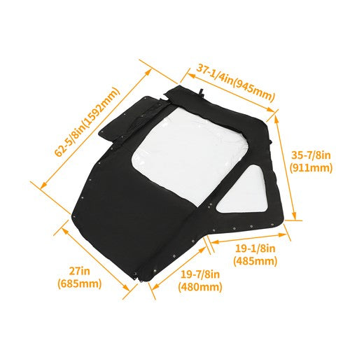 DURAFORCE Soft Cab Door Kit Fit Can-Am Defender HD 5 7 8 9 10 2016+ Soft Doors Left+Right