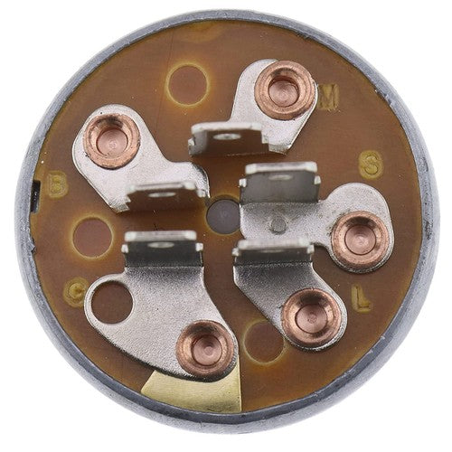 DURAFORCE Lawn Tractor Universal Ignition Key Switch 5 Spade 3 Position 5/8" Mounting Hole