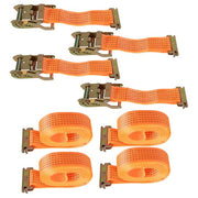 DURAFORCE 2"x 20' E-Track Ratchet Tie Strap Truck 4400 lb Enclosed Cargo Van Straps 4 Set