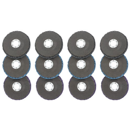DURAFORCE Diamond Grinding Discs 4 pieces each in blue, purple 12 Packs of 4-1/2' x 7/8'