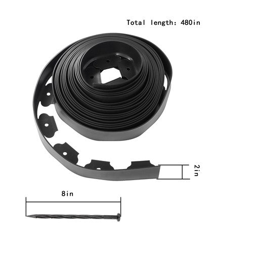 DURAFORCE L-shaped Landscape Edging Border Kit 40 FT No-Dig Garden Edge Lawn Border