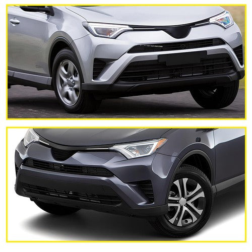 DURAFORCE Pair Front Bumper Fog Light Trim Bezel Cover Fit For 2016 2017 2018 Toyota RAV4