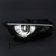 DURAFORCE Chrome Clear Front Headlight Right/RH Fit For Infiniti Q50 2014-2017 LED w/o AFS