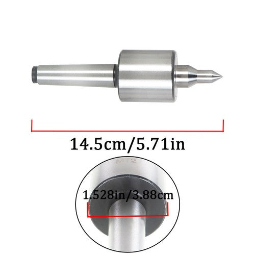 DURAFORCE For Morse Taper Precision 0.000197'' CNC Long Spindle Lathe Tool MT2 Live Center