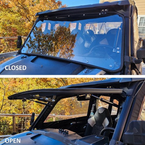 DURAFORCE 3-IN-1 Scratch Resistant Flip Windshield For Polaris General 1000 / 4 (2016+)