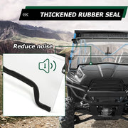 DURAFORCE 2-in-1 Folding Windshield Windscreen For Kawasaki Teryx 4 800/800/4 750 12-15