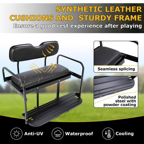 DURAFORCE Golf Cart Rear Back Flip Seat Kit For Yamaha G2 G9 Gas Electric Folding Fold