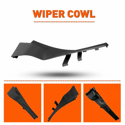 DURAFORCE For 2015-2024 2017 Nissan Murano Windshield Wiper Cowl Extension Trim Pair Black