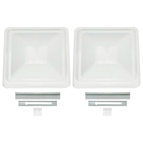 2 Pack RV Replacement Roof Vent Cover 14 inch White for Camper Trailer