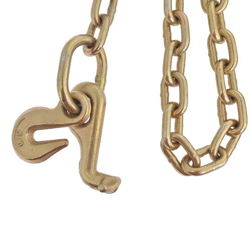 DURAFORCE Grade 70 Wrecker Tow Chain 5/16 x 6 FT 15" Axle J Hook Hook Rollback Carrier USA