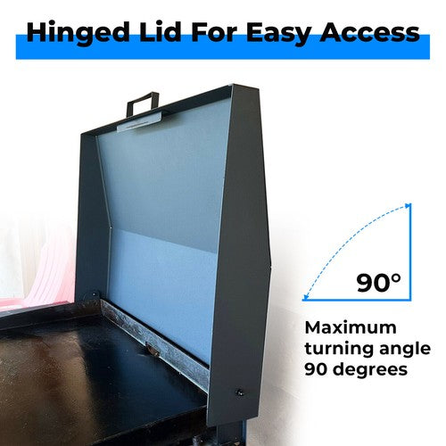 Hinged Lid Cover For Blackstone 36 Inch Griddle Rear Grease Collection Black