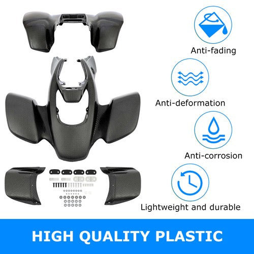 Carbon Fiber Front Rear Fender for Honda TRX400EX 1999-2004 Black