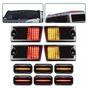 DURAFORCE 10PCS LED Cab Roof Light Marker Roof Top Lamps Smoke For 2003-2009 Hummer H2 SUT