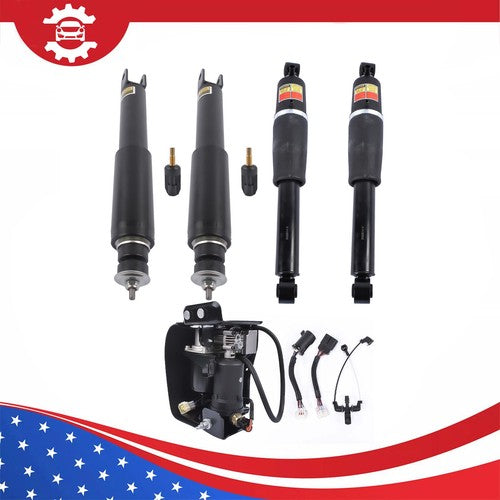 DURAFORCE 5Pcs Air Suspension Set Shocks & Compressor For Escalade Chevy Tahoe GMC Yukon