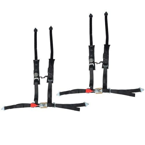 DURAFORCE Pair Of 4 Point 2" Padded For Polaris RZR XP S 4 1000 Black Seat Belt Harness US