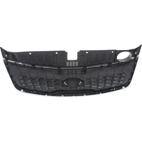 Front Bumper Upper Grille Black w/Chrome Trim For 14-15 Kia Sorento 2014 2015